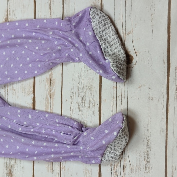 Carter's Lavender Polka Dot Owl Pajamas 2T - Picture 3 of 6